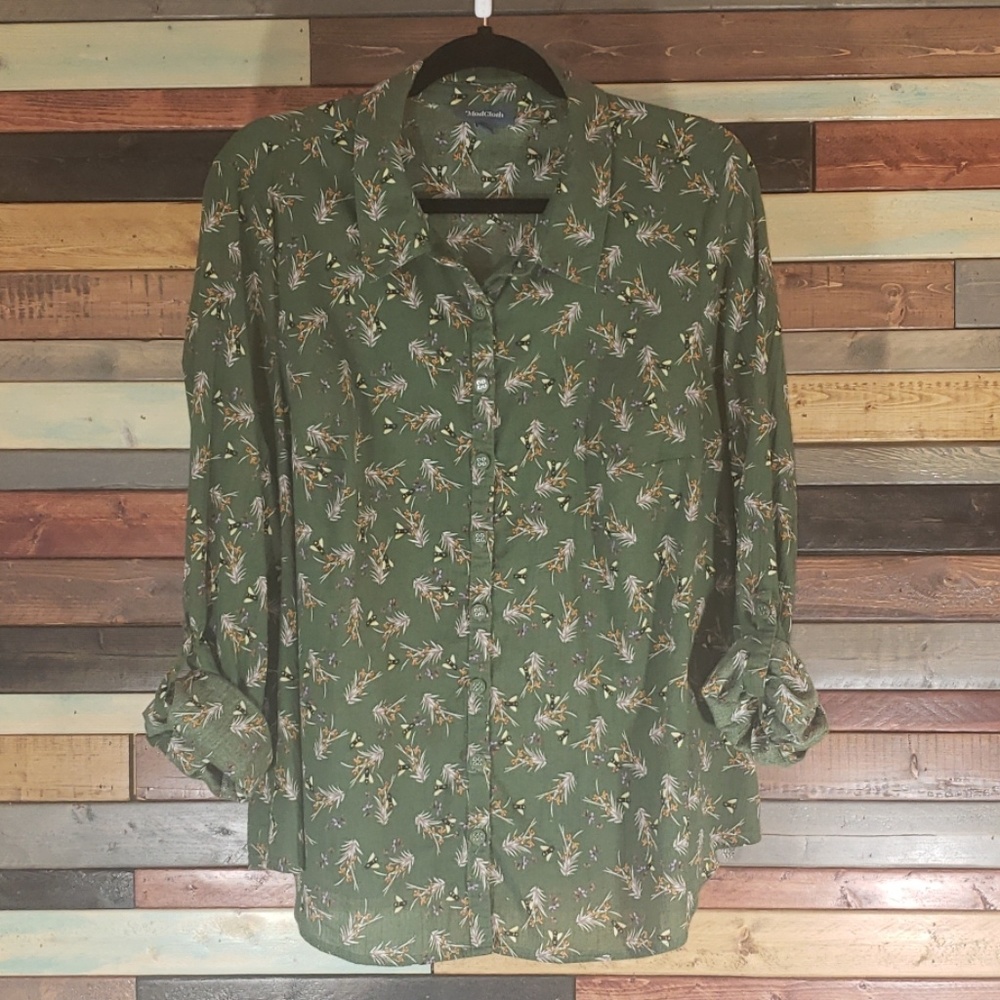 Modcloth size 2X bee print button down top